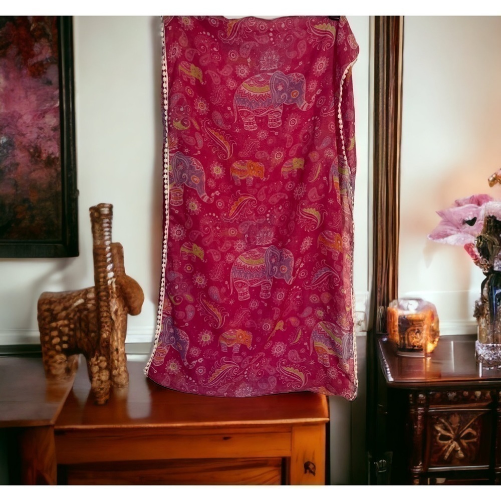 Gorgeous Boho Chic Elephant Print Infinity Scarf